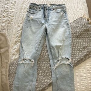 Abercrombie high rise straight leg pants